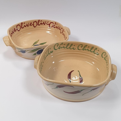 430 - Two Eden Pottery Serving Dishes, H:8 x W:27 x D:23cm