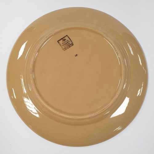 523 - Pair of Nicholas Mosse Pottery Dinner Plates - Apple. Diameter 28cm