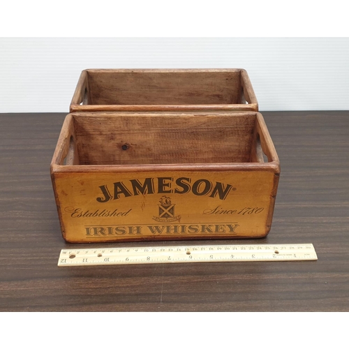 571 - Jameson Irish Whiskey and Guinness Wooden Crates, H:11 x W:26 x D:13cm