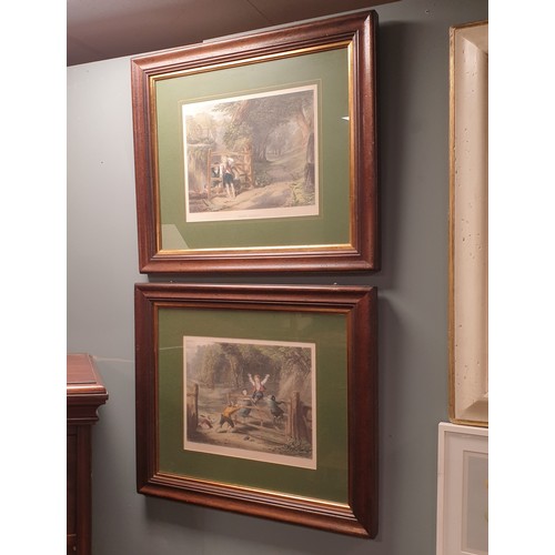 212 - Pair of Framed Engravings, Happy as a King & Rustic Civility W. Collins R.A. Painter H:58 x W:67cm