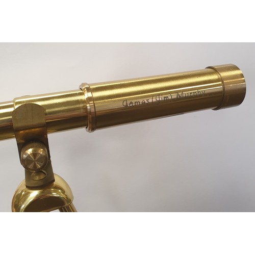 15 - Brass Desk Top Telescope, 28cm high