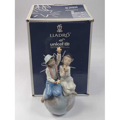 606 - Lladro Unicef Porcelain Figure with Box, Height 26cm