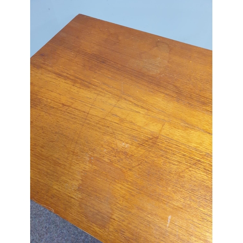 661 - Teak Mid Century Coffee Table, H:46 x W:122 x D:48cm