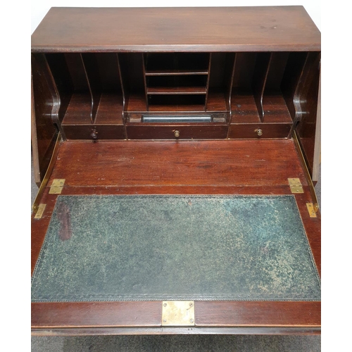 681 - Mahogany Fall Front Bureau, H:105 x W:80 x D:50cm