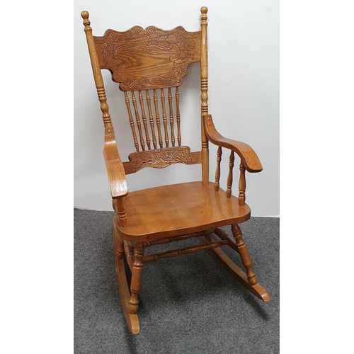 686 - Carved Rocking Chair