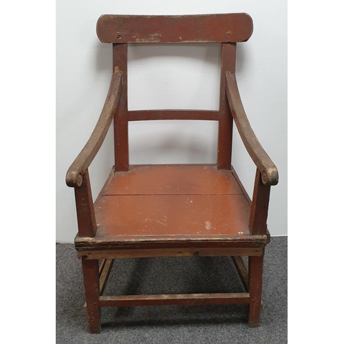 688 - Old Pine Irish Country Armchair (Wormed)