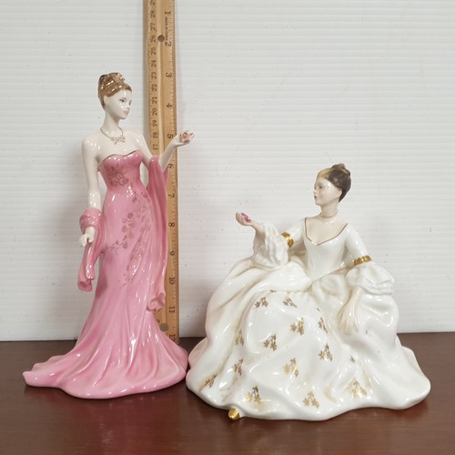 655 - Lot of 2x Figures - Royal Doulton My Love and Coalport Mystique