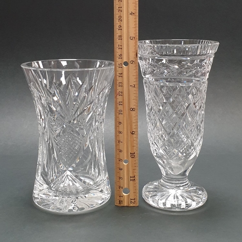 801 - Two Waterford Crystal Vases (with damage), H:15/17.5cm