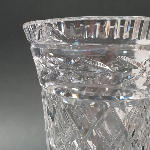 801 - Two Waterford Crystal Vases (with damage), H:15/17.5cm