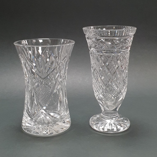 801 - Two Waterford Crystal Vases (with damage), H:15/17.5cm