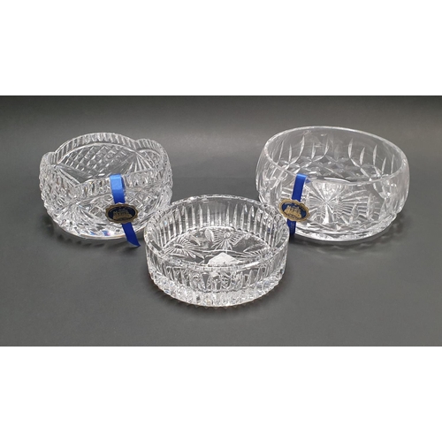 802 - Two Tipperary Crystal Bowls and Wine Bottle Coaster