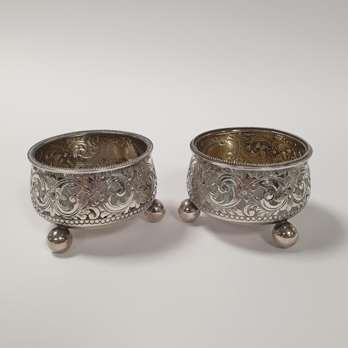 805 - Pair of Victorian Silver Salt and Pepper Pots, London 1879