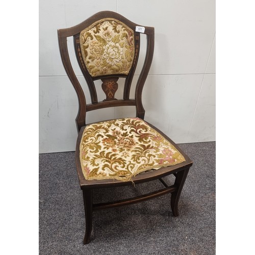 677 - Edwardian Inlaid Bedroom Chair