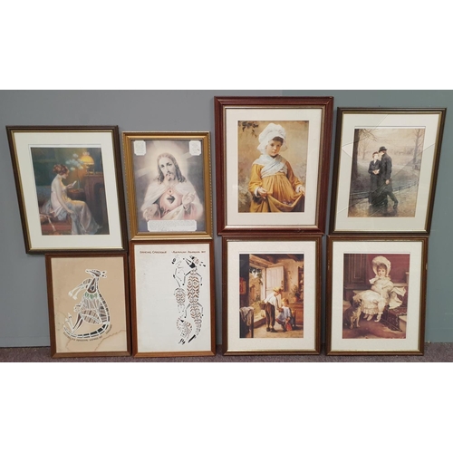 834 - 8x Assorted Framed Pictures