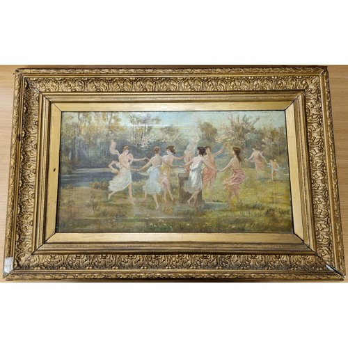 102 - Gilt Framed Painting Signed A.C.W, H:55 x W:83cm