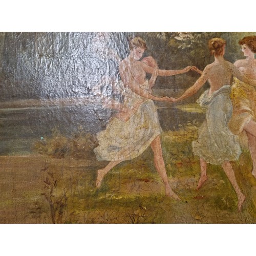 102 - Gilt Framed Painting Signed A.C.W, H:55 x W:83cm