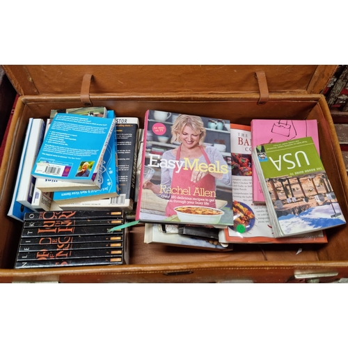 839 - Vintage Suitcase with Assorted Books