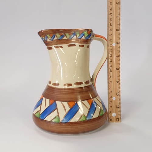 49 - Myott. Son & Co. hand painted pitcher (H:18 x D:15cm) and Corina Holland ceramic jardiniere (H:13 x ... 