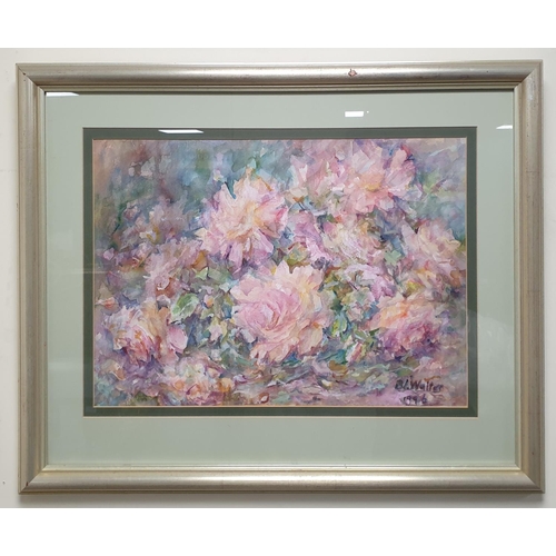 70 - 2x Framed watercolours by B.L. Walter, 1996. H:54 x W:66cm Framed watercolour by B.L. Walter, 1994. ... 