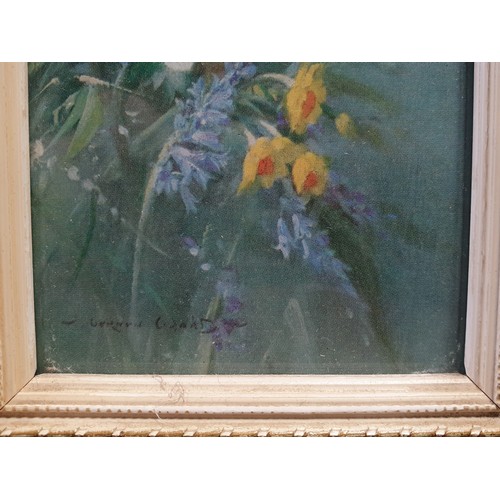 34 - Pair of Miniature Framed Pictures, - Spring Flowers H 20cm x W: 9cm