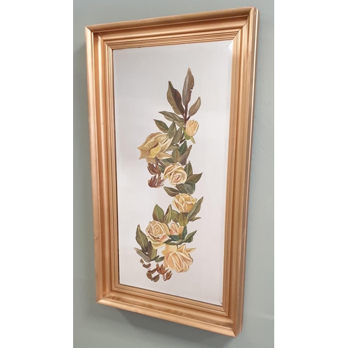 168 - Gilt Framed Painted Bevelled Wall Mirror, H:87 x W:49cm