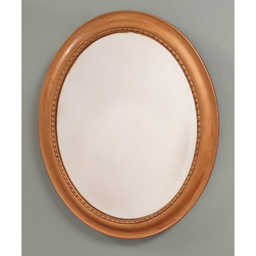 234 - Gilt Framed Oval Wall Mirror, H:59 x W:49cm