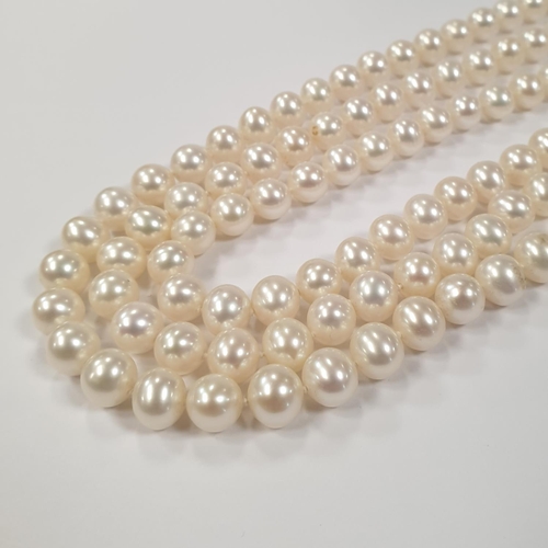 332 - Tiffany & Co. Cultured Pearl Necklace, Length: 206cm