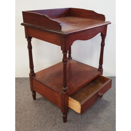 245 - Victorian Mahogany Wash Stand, H:75 x W:52 x D:44cm