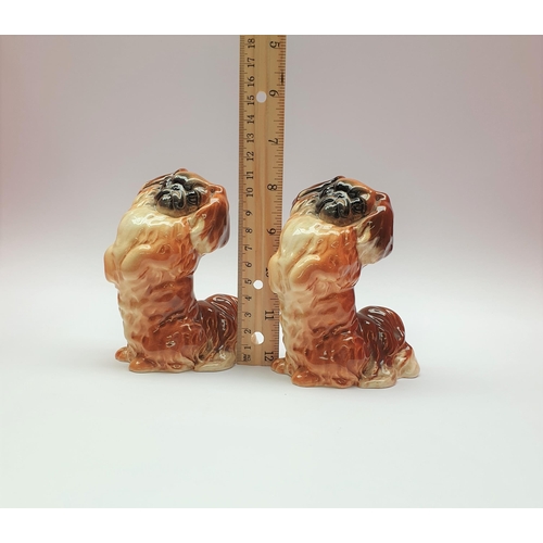 277 - Pair of Beswick 'Pekinese Begging' Dog Figurines, Height 11.5cm