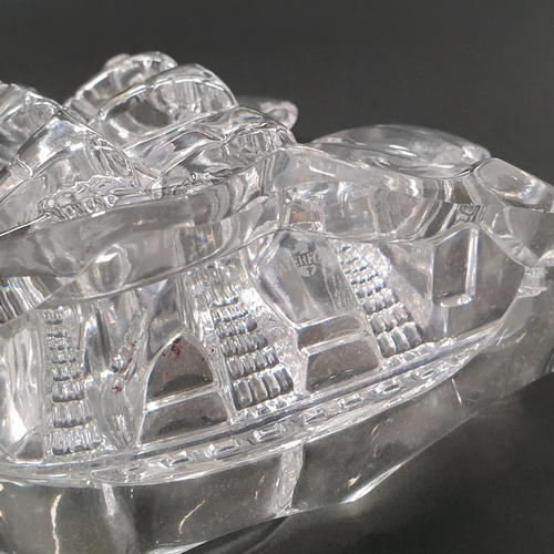 282 - Waterford Crystal Tall Ship Ornament, height 14cm