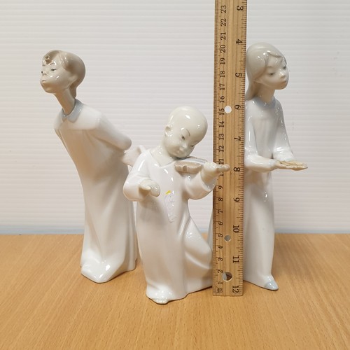 289 - Lot of 3x Lladro Figures, height tallest 21cm (as is)