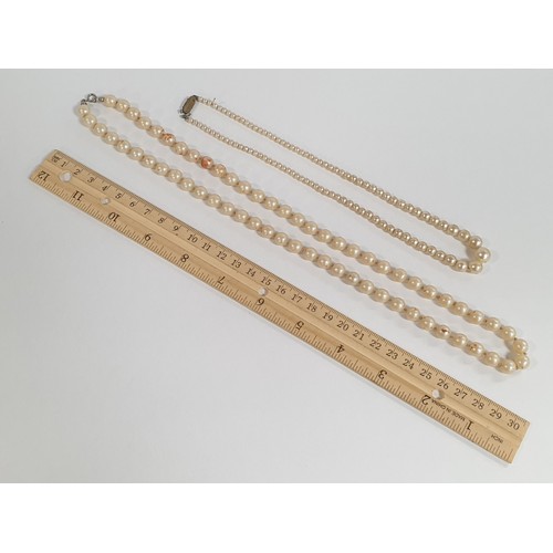 302 - Lot of 2x Pearl Necklaces