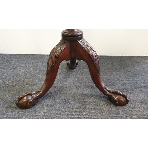 415 - Edwardian Carved Mahogany Wine Table, H:50 x D:29cm