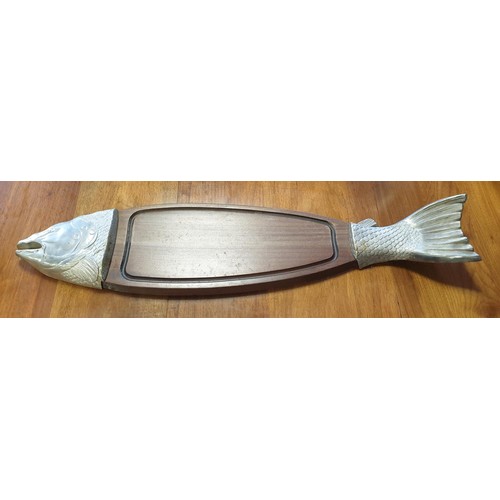 396 - French Fish Serving Board, L:92 x W:21cm