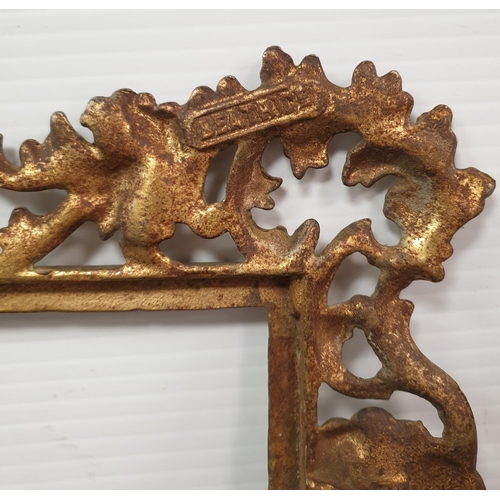 426 - Pair of Antique Brass Free Standing Frames, H:32 x W:23cm