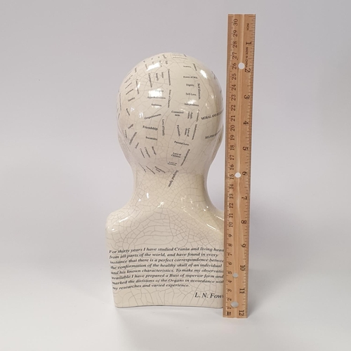 430 - Phrenology head by L.N. Fowler, height 27cm