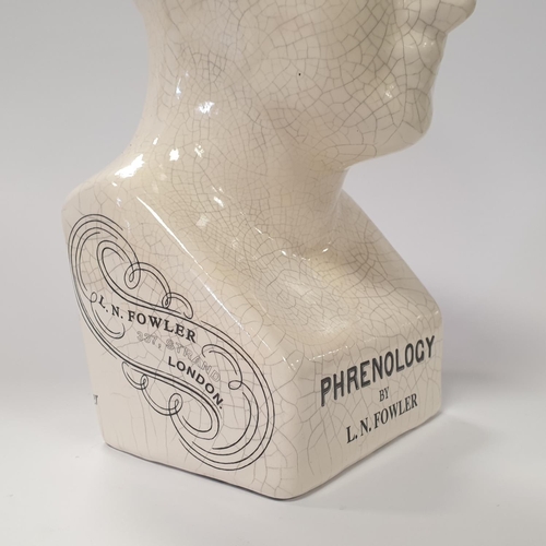 430 - Phrenology head by L.N. Fowler, height 27cm