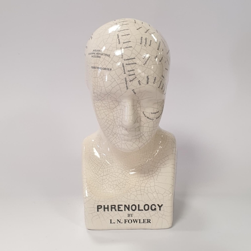 430 - Phrenology head by L.N. Fowler, height 27cm