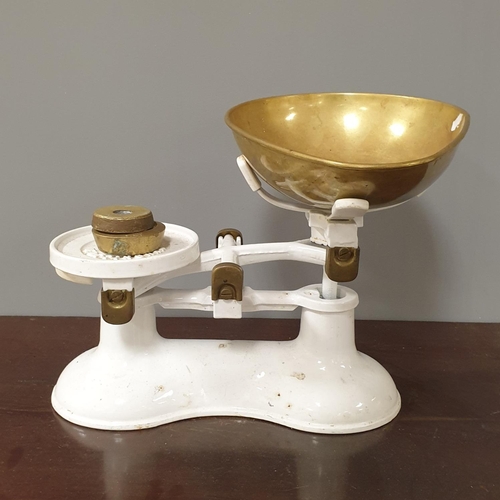 444 - Vintage Scales with Brass Weights