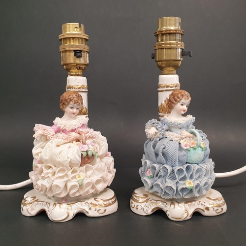 463 - Pair of Irish Dresden Porcelain 