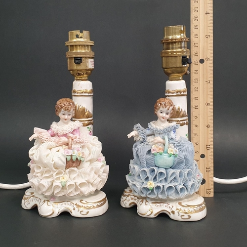 463 - Pair of Irish Dresden Porcelain 