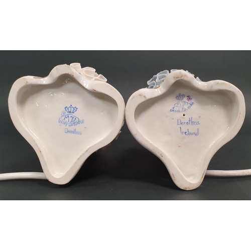 463 - Pair of Irish Dresden Porcelain 