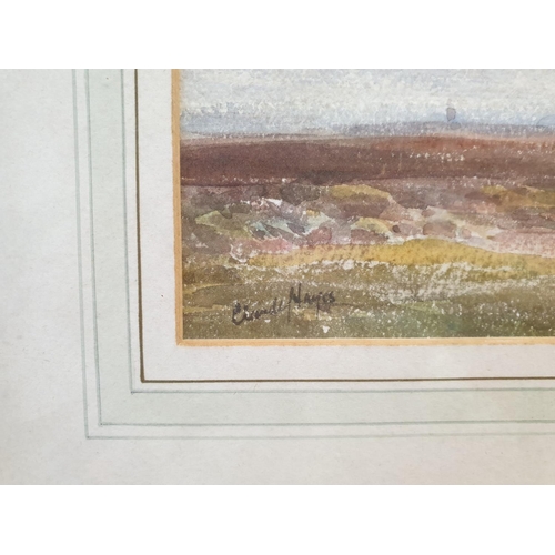 527 - Gilt framed watercolour by Claude Hayes (Irish, 1852-1922). H:31 x W:38cm