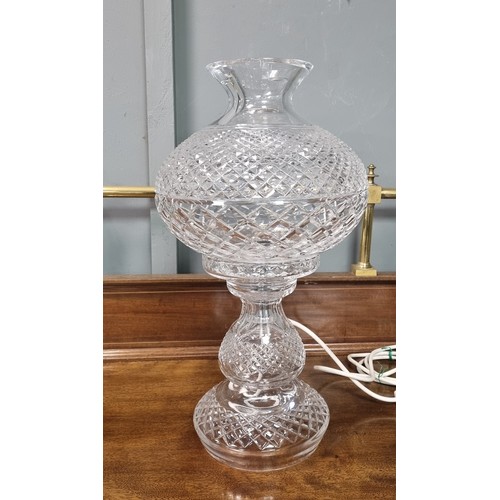 90 - Waterford Crystal Lamp Inishmaan  (Slight Chip), Height 46cm x Diameter 25cm