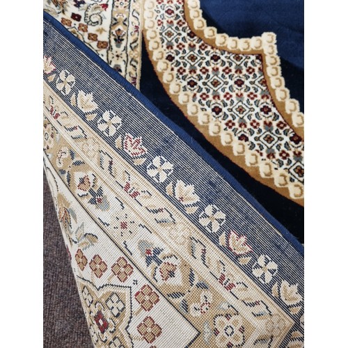 151 - Large full pile, Turkish carpet, blue ground with an all over bespoke lozenge medallion design 5m x ... 