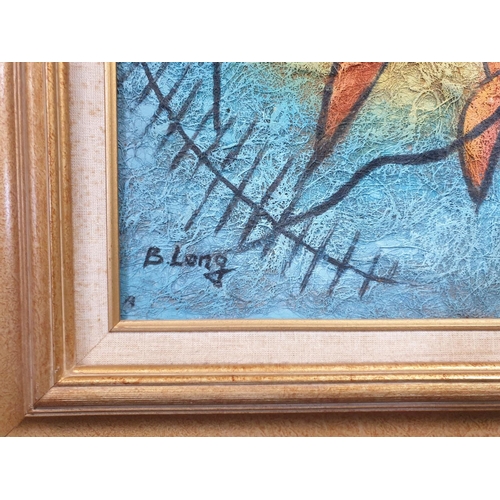 714 - Contemporary Framed Oil on Canvas, Signed B. Long. H:69 x W:79cm