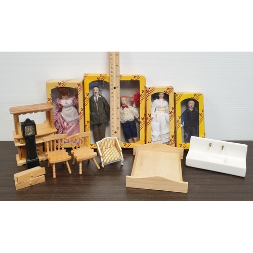 746 - Collection of Dolls by Delprado and Doll's House Furniture