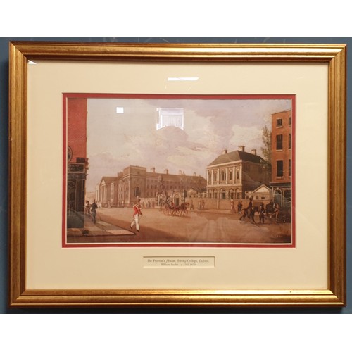 706 - Lot of 2x Framed Prints - The Provost's House, Trinity College, Dublin , William Sadler H: 32cm x W:... 