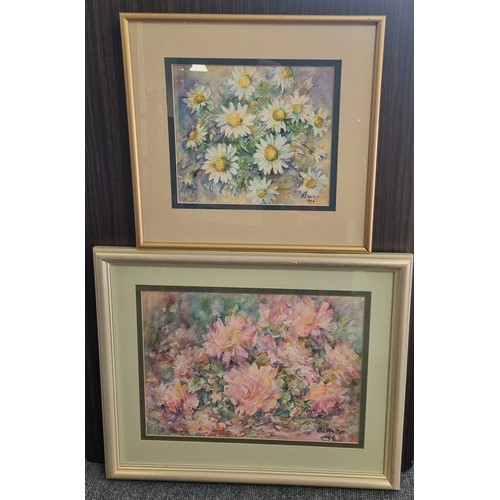 70 - 2x Framed watercolours by B.L. Walter, 1996. H:54 x W:66cm Framed watercolour by B.L. Walter, 1994. ... 