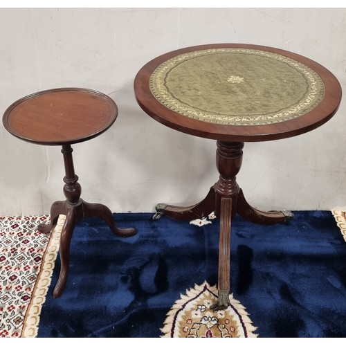 160 - Lot of 2x Circular Occasional Wine Tables H: 53cm x 47.5cm Diameter